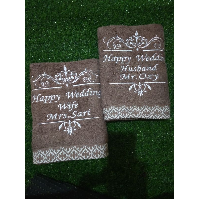 handuk bordir - handuk bordir medan - handuk bordir seserahan - handuk seserahan - handuk hantaran -