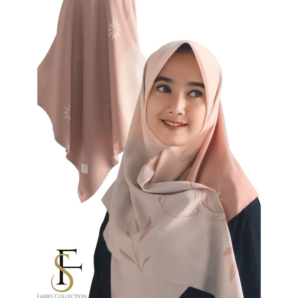Hijab segi empat Brand Rabbani scarf Berbagai Motif/ Hijab segi empat jahit tepi DAUKY