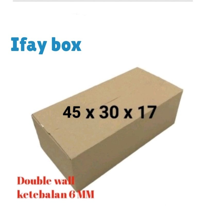 

Kardus box Uk. 45x30x17 cm Double wall polos