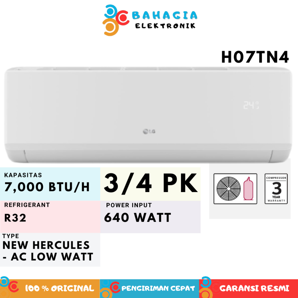 LG H07TN4 AC New Hercules Low watt 3/4 PK