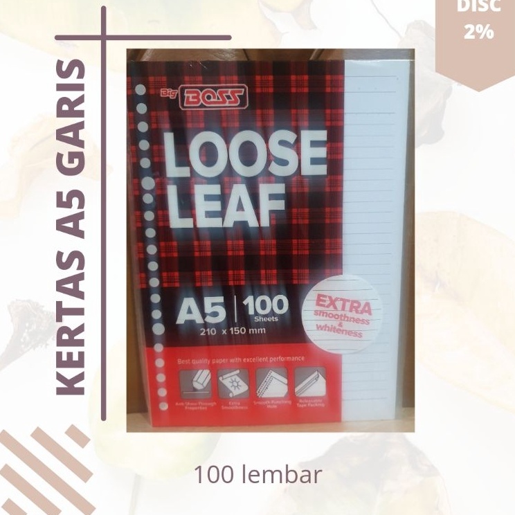 

Diskon Terpopuler Loose Leaf Isi Kertas Binder A52r 1 lembar garis