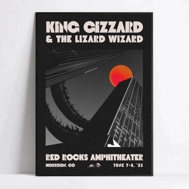 KING GIZZARD & THE LIZARD WIZARD live at RED ROCKS POSTER, 2023 | King Gizzard Poster