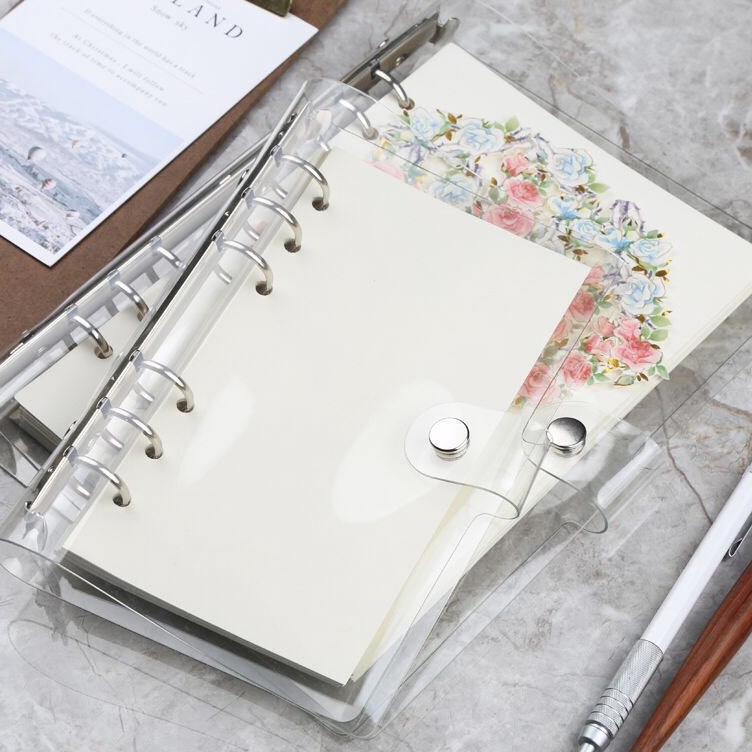 

Lebih Murah Panmomo Korean Style Clear Cover 6 Ring Binder A5 Buku Binder Sampul Transparan