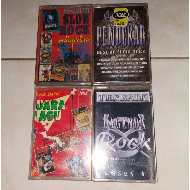 kaset kompilasi Malaysia 20 SUPER SLOW ROCK HITS MALAYSIA / PENDEKAR BEST OF SLOW ROCK / ROCK BALLAD