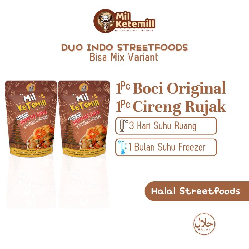 

Boci Original & Cireng Bumbu Rujak Duo Indo Streetfood