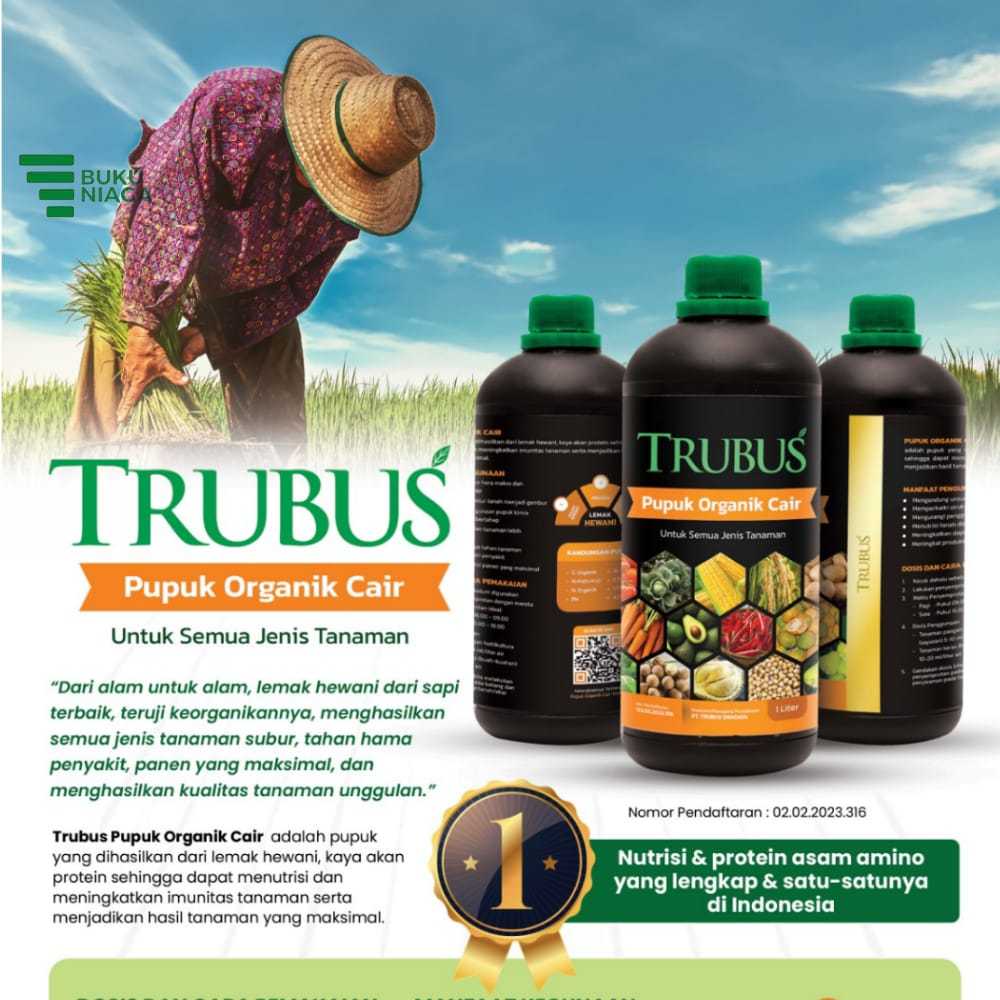 Pupuk Trubus POC Pupuk Organik Cair 1 Liter Pupuk POC