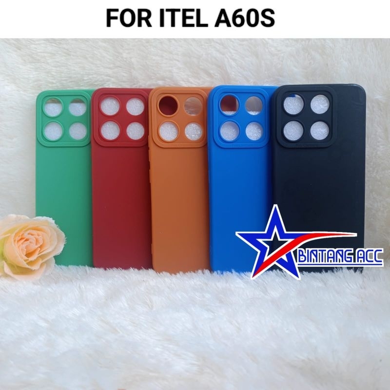 Softcase Macaron Pro camera Itel A60 A60s  Candy Full Color 3D Slikon Tpu Case