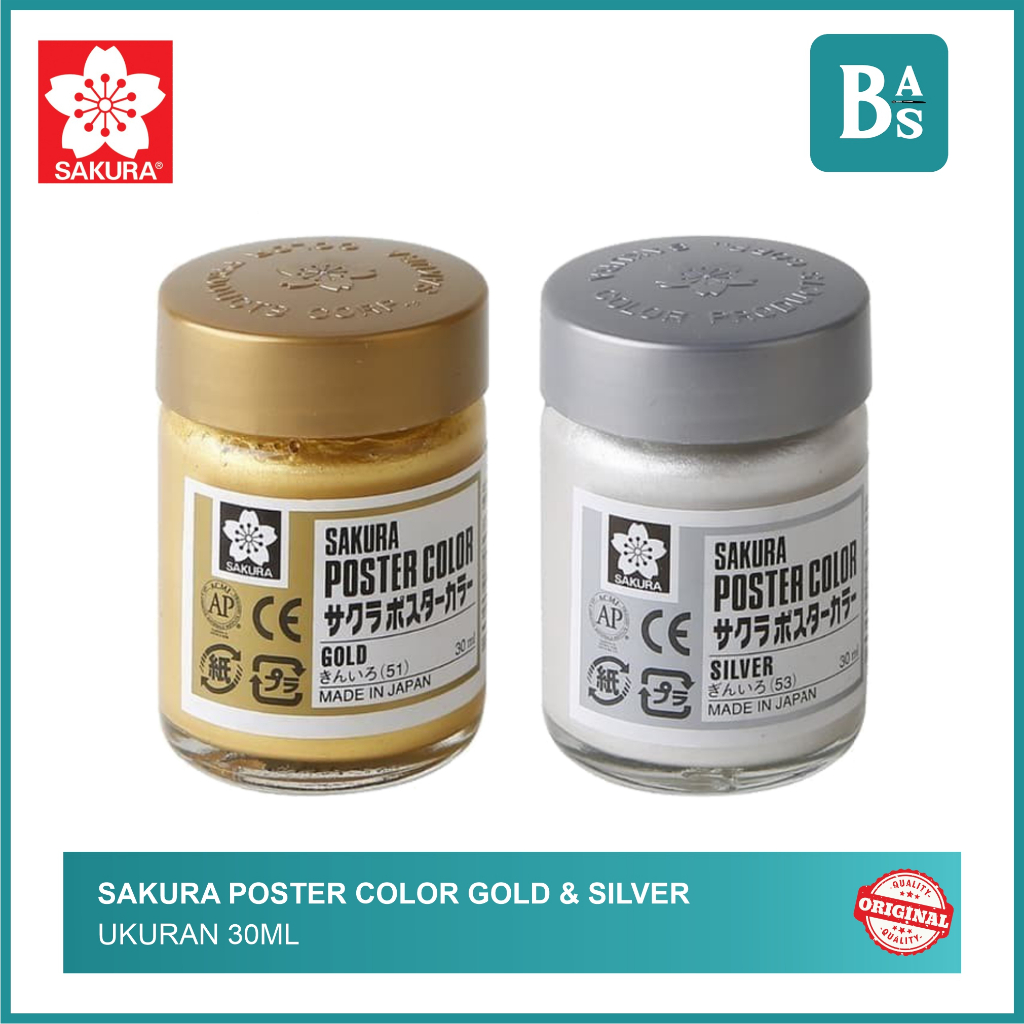 

Sakura - Cat Poster 30ml Gold & Silver - Poster Color - Bali Artemedia