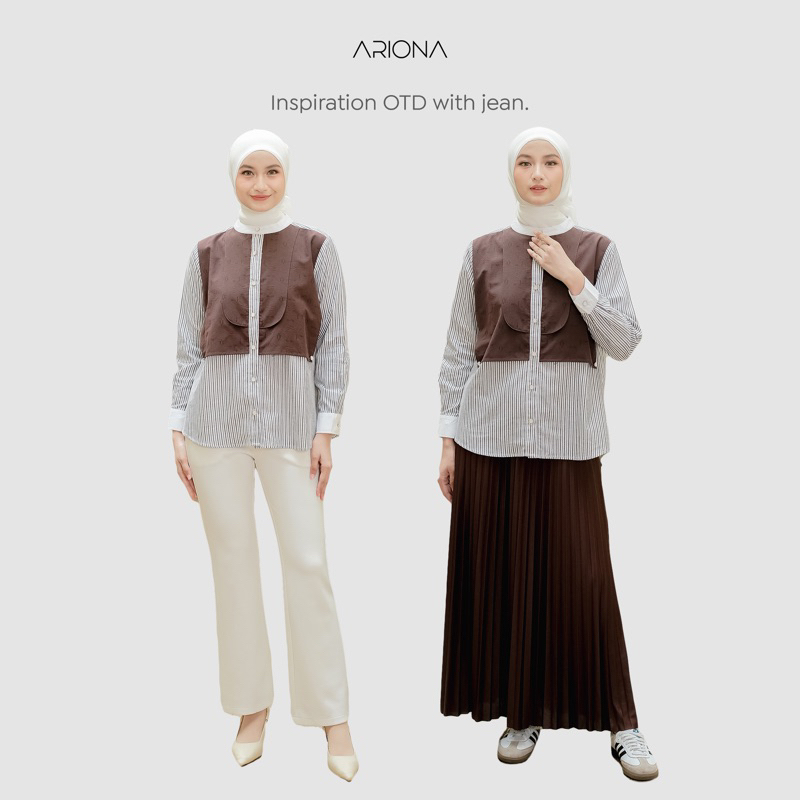 Ariona -  Kemeja basic Jean top