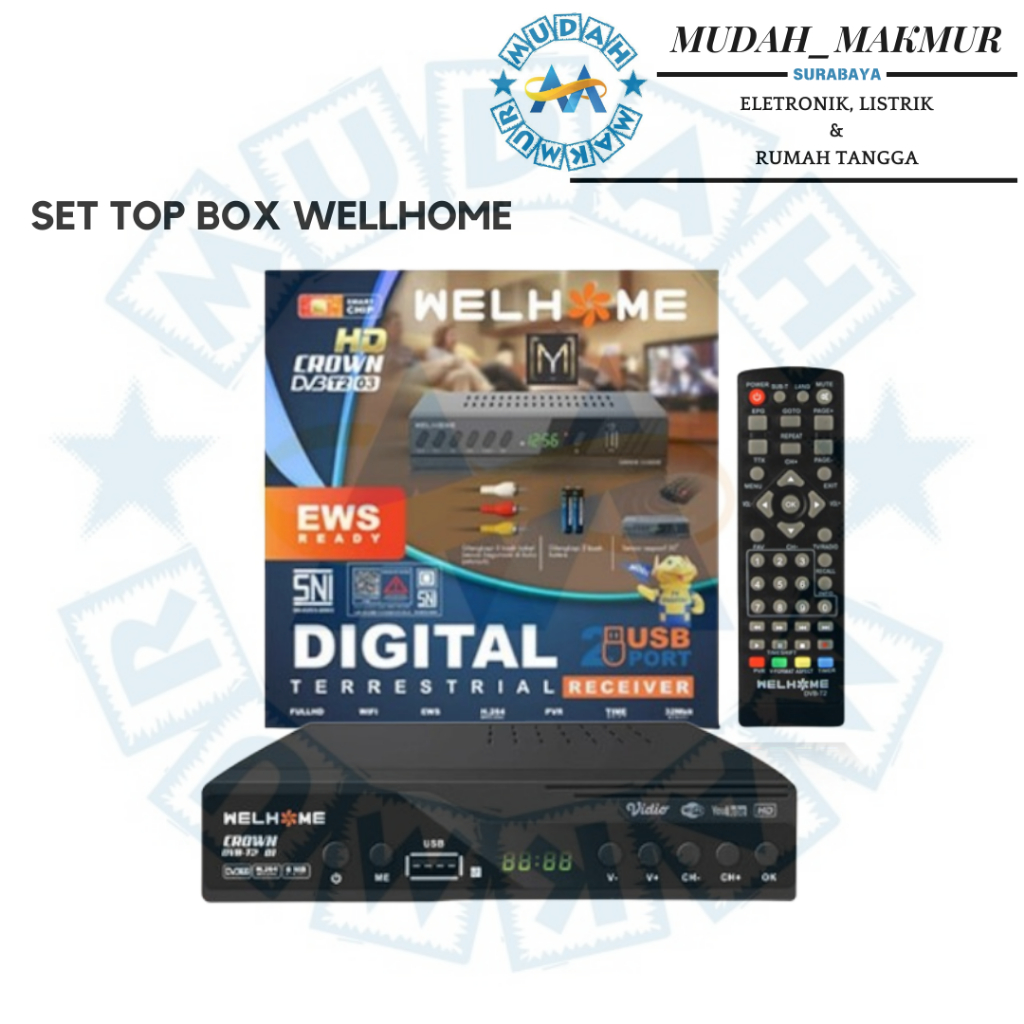 SET TOP BOX WELHOME / STB WELHOME / RECEIVER TV DIGITAL