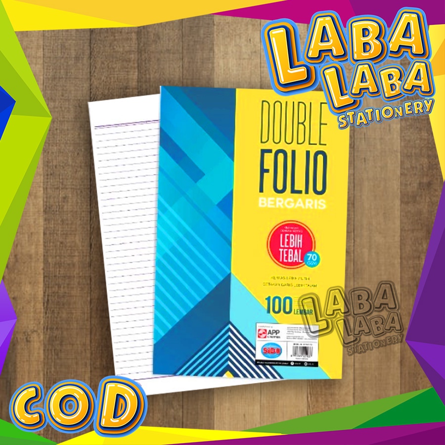 

LabaLabaStationery SIDU Double Folio Bergaris 100 lembar