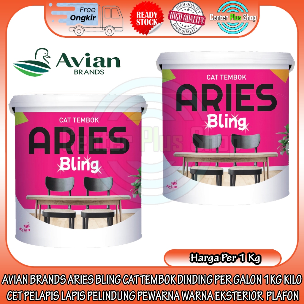 AVIAN BRANDS ARIES BLING CAT TEMBOK DINDING PER GALON 1KG KILO 1LITER CET PELAPIS LAPIS PELINDUNG PE