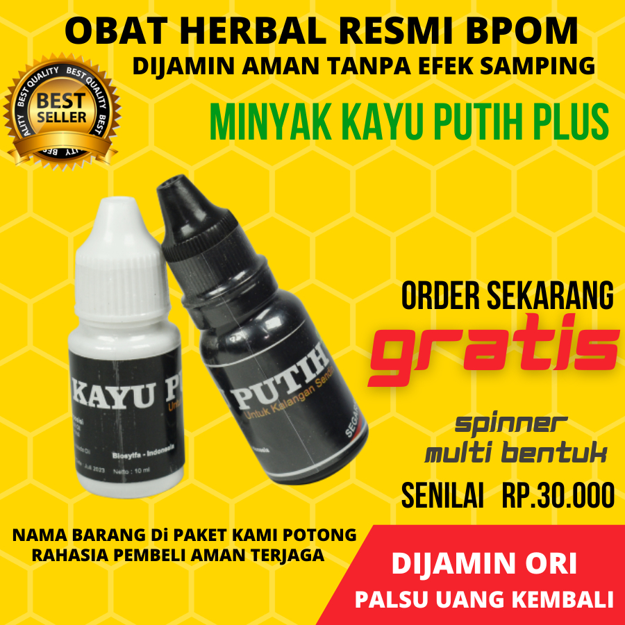 KAYU PUTIH PLUS Minyak Herbal Tetes Obat Gangguan Paru-Paru Sesak Nafas Batuk Influenza