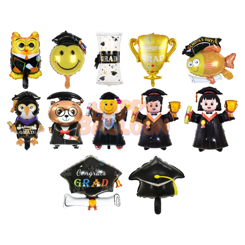 HappyBalloon Balon Foil Graduation | Balon Graduation Mini