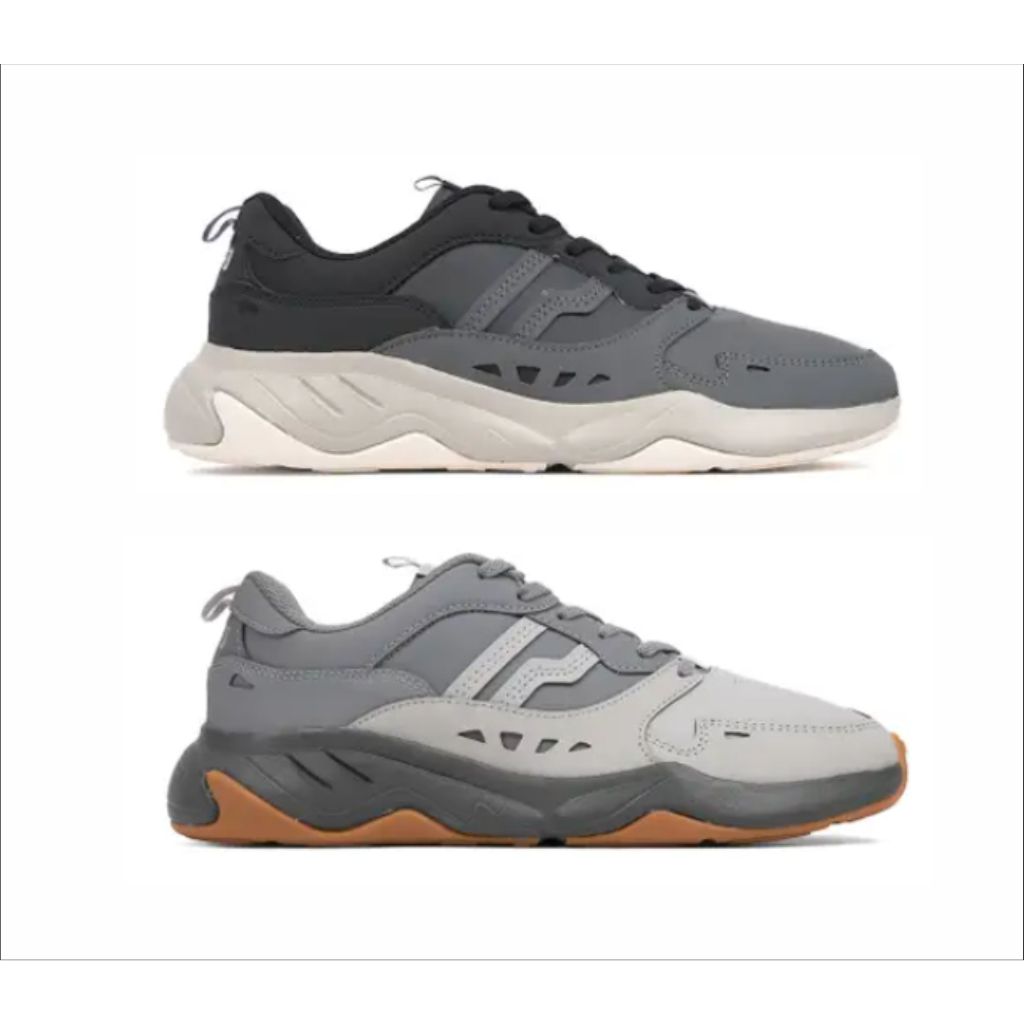 Sepatu Casual PIERO ERGO ST Black & Grey Original Termurah