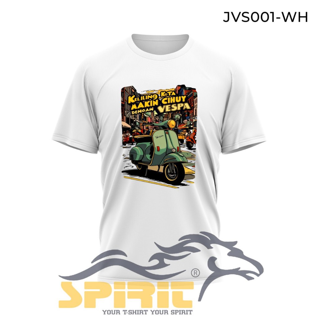 kaos Vespa Classic Original Baju Vespa Riding Scooter Otomotif Distro Pria katun 24s premium