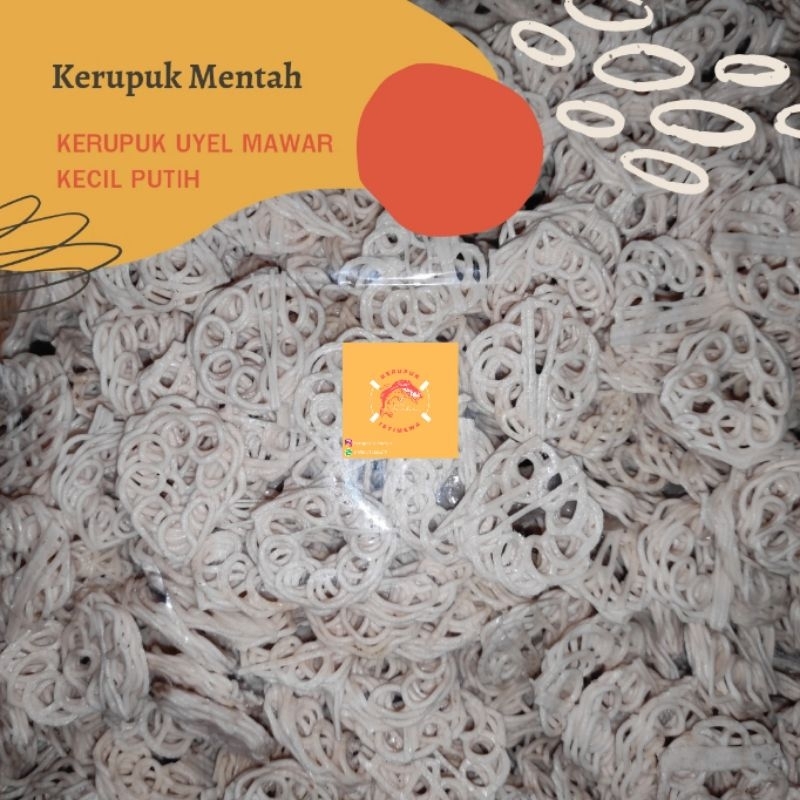 

[ 1250 GRAM ] KERUPUK UYEL KECIL PUTIH / KRUPUK UYEL SEBLAK MENTAH