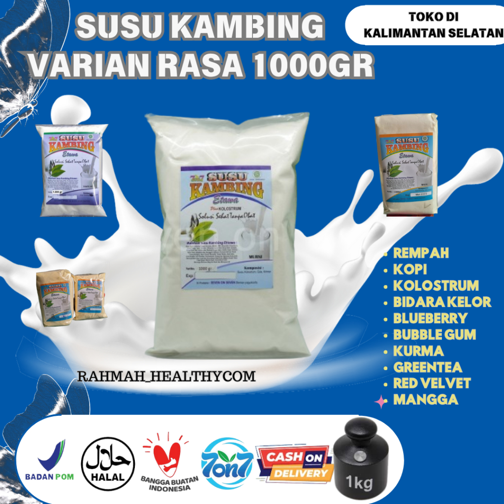 

7ON7- Susu Kambing Etawa Bubuk Rasa-Rasa 1000gr/1KG