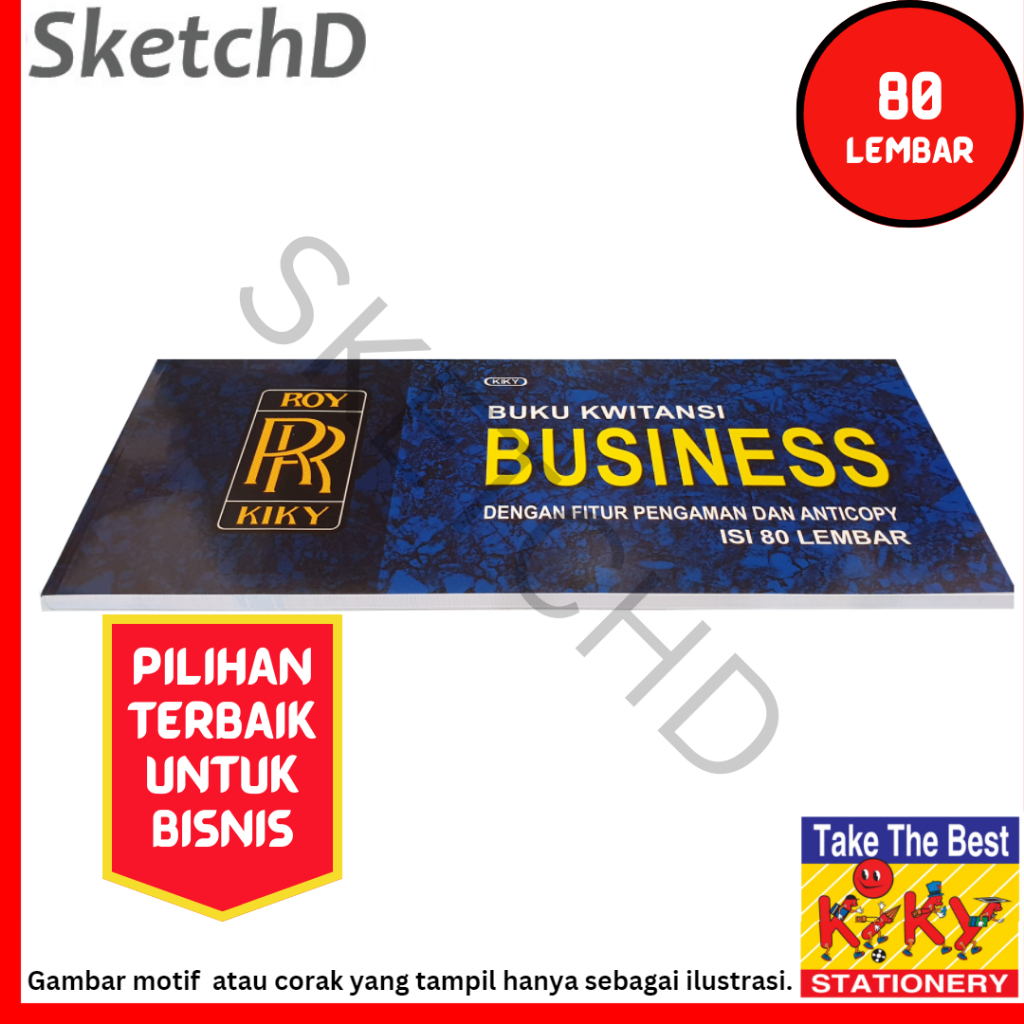 

Buku Kwitansi Bisnis besar Kiky kuitansi 80 lembar 29.5 x 12 cm