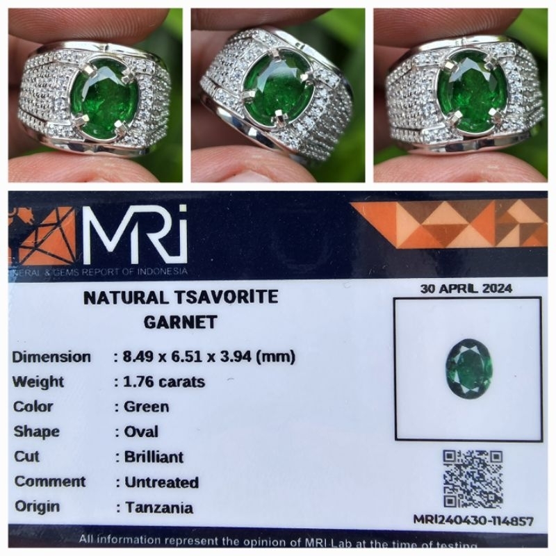 Natural Tsavorite Green Garnet Memo 1.76 crt