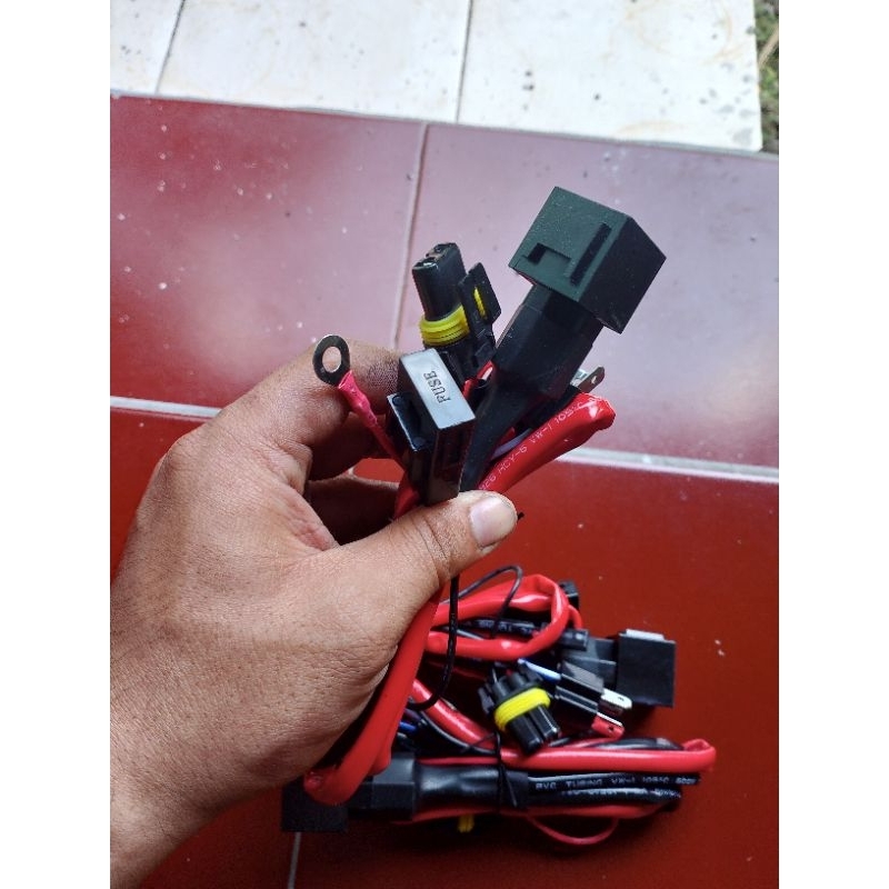 relay set hid biled untuk motor