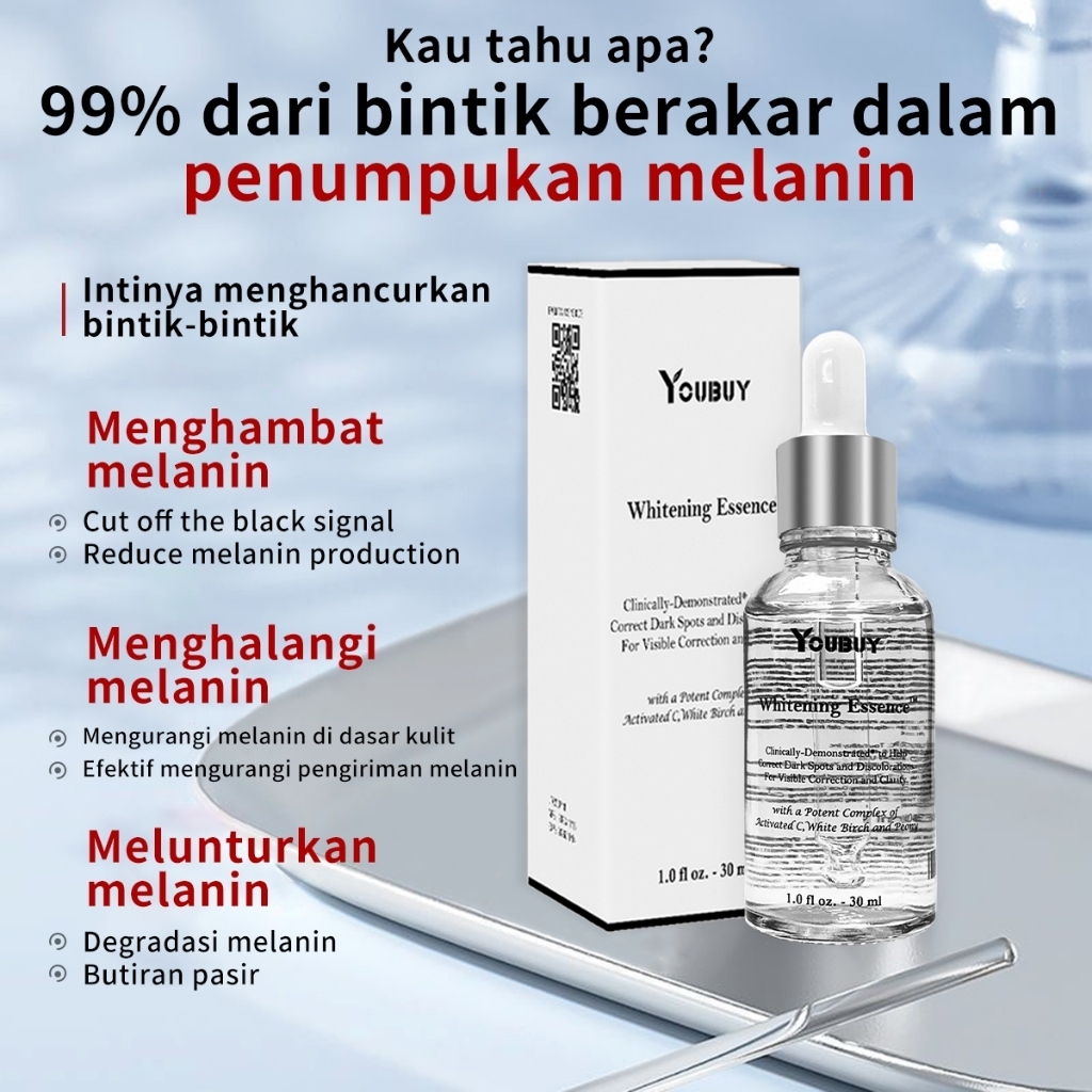 YOUBUY Whitening Essence Pemutih Serum Lightening Membantu Flek Hitam Memperbaiki Kulit Kusam