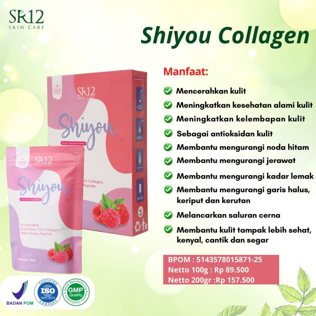 

SR12 SHIYON COLLAGEN BARMACAM MACAM KESEHATAN BUAT KULIT KITA dan cocok untuk kewanitaa
