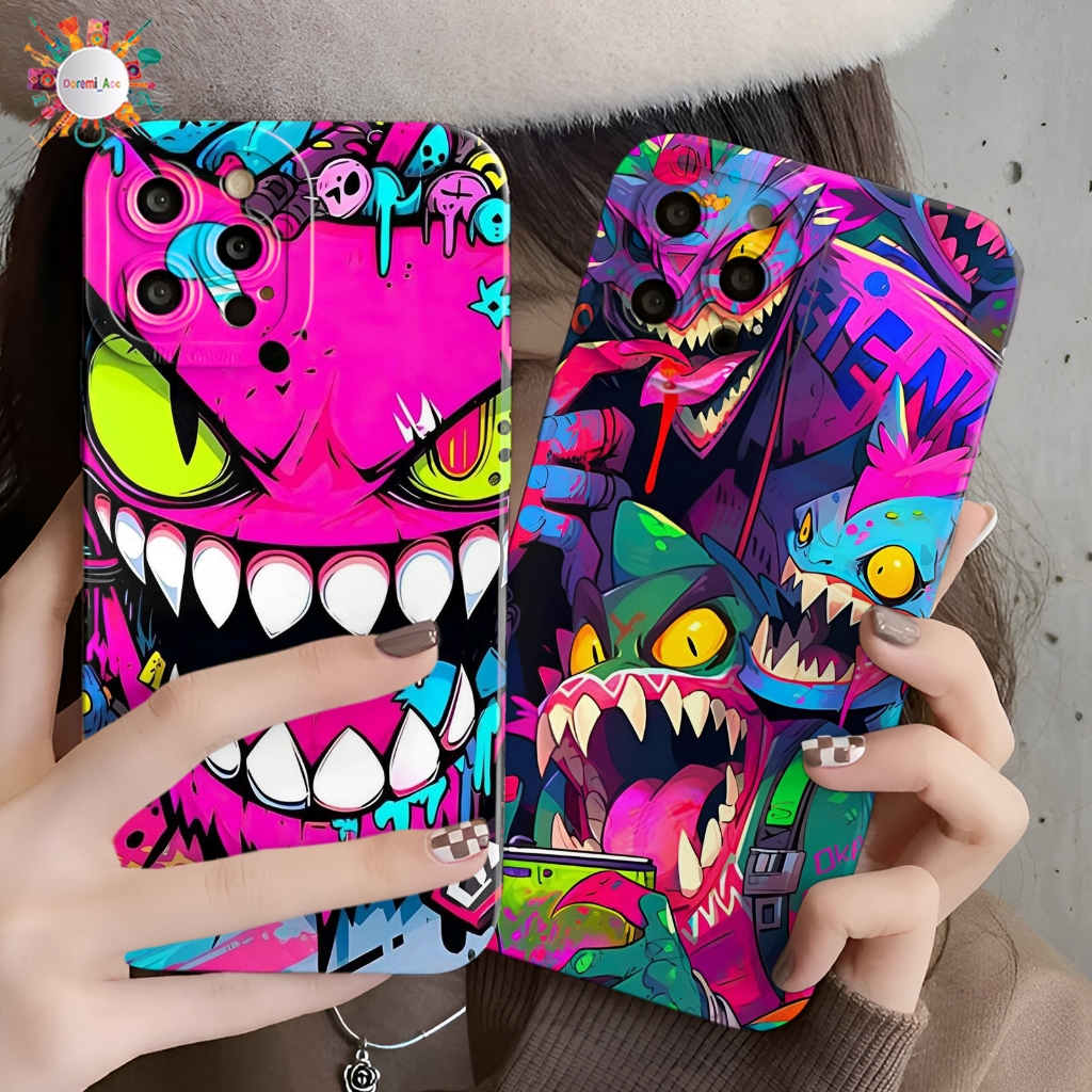 SOFTCASE CASE CASING PROCAMERA CUSTOM MONSTER UNTUK 11 12 A10S A11 A12 A53 A54 A55 A57 C30 C31 10A 1