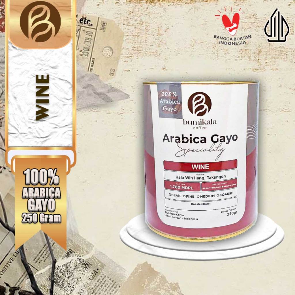 

KOPI ARABIKA GAYO Specialty WINE | KEMASAN 250 Gram