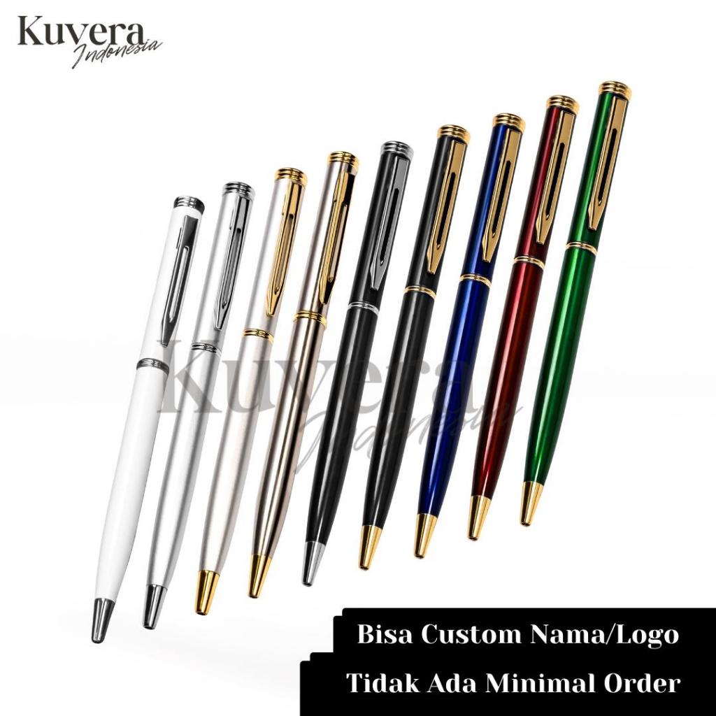 Pulpen Promosi Souvenir Custom Free Grafir Nama dan Logo + Box Eksklusif | Pulpen Custom Nama