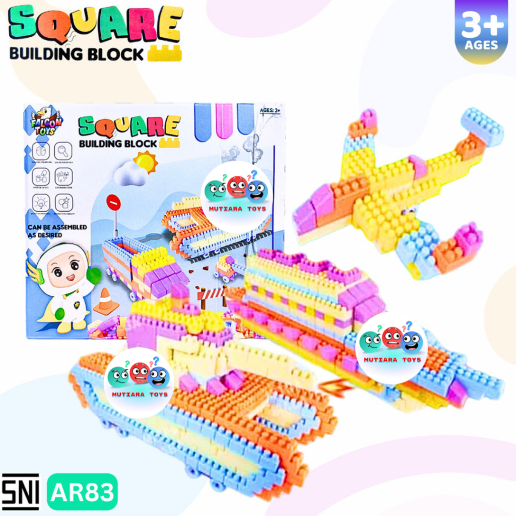 MUTIARATOYS Mainan Edukasi Square Building Block 120pc AR83