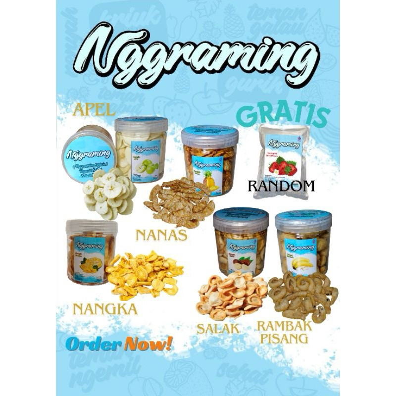 

Nggraming Paket 5 toples gratis 1 kerupuk buah