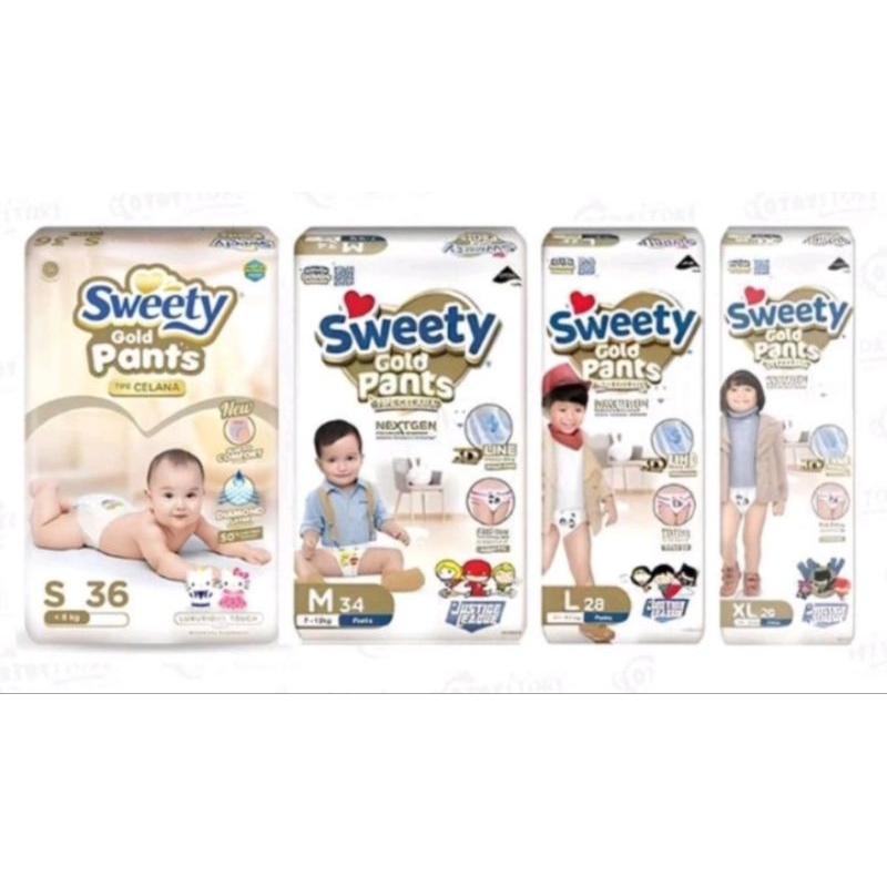 Pampers bayi sweety gold pants S/M/L/XL/XXL