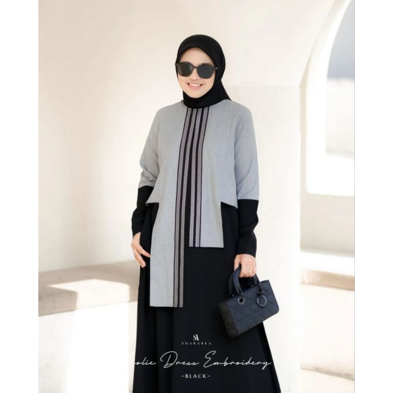 MOLIE DRESS EMBROIDERY by SHARAREA | GAMIS SIMPLE ELEGANT