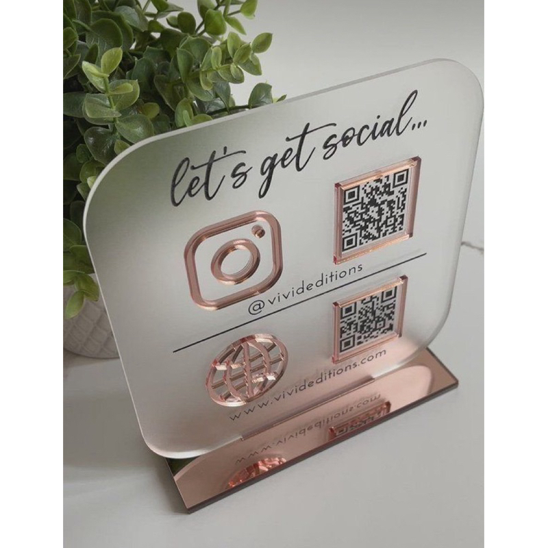 QR Code Sign Akrilik / Plakat Meja