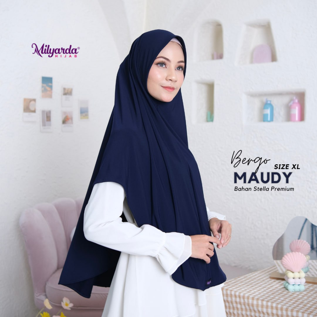 Hijab Instan Bergo Maudy Size XL by Milyarda Hijab
