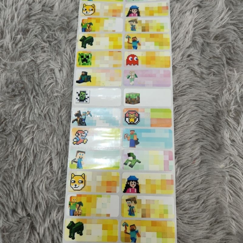 

Stiker nama waterproof/Size L Motif Cowok Isi 34 Pcs/Cetak stiker nama murah