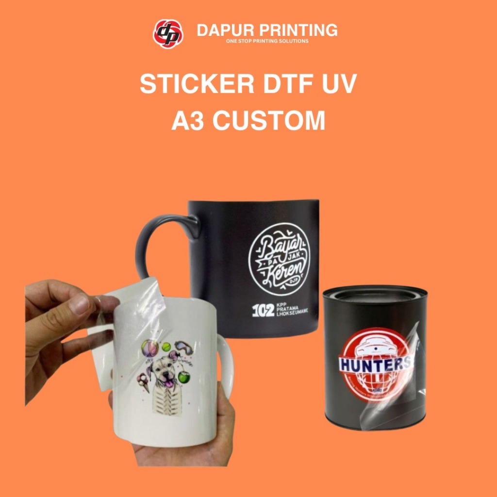 

Stiker Coustum DTF UV A3 DI Cetak Dengan Mesin BERKUALITAS TINGGI