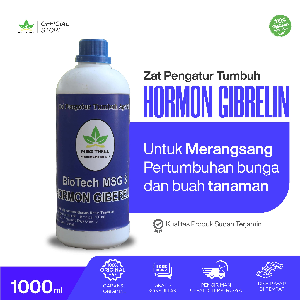 ZPT Giberelin (Perangsang Bunga dan Buah) 1000ml