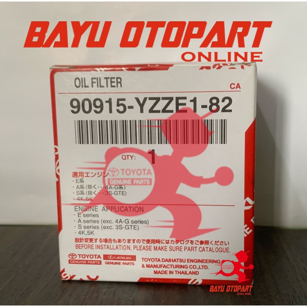 SARINGAN OLI TOYOTA YARIS, VIOS, ALTIS 90915-YZZE1-82