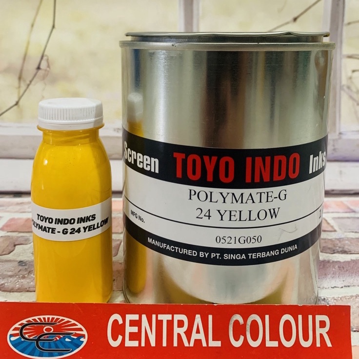 

Tinta Toyo PolymateG 24 Yellow Kuning Tinta Sablon Plastik 5GR