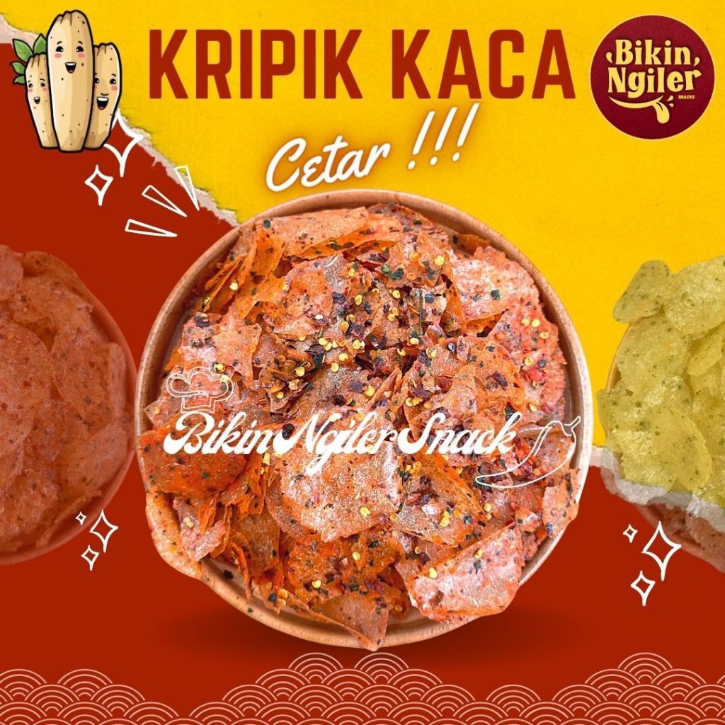 

250GRAM KRIPIK KACA CETAR / KRIPCA BY BIKIN NGILER SNACK