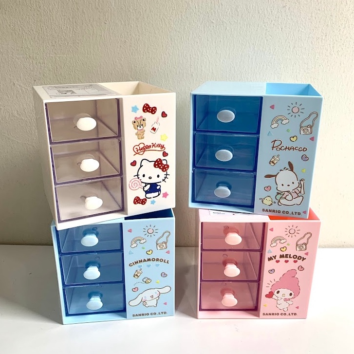 

Laci 3 Tingkat Pen Holder Karakter Kartun Kuromi My Melody Cinnamoroll Pompompurin Lucu Unik Gift Hadiah