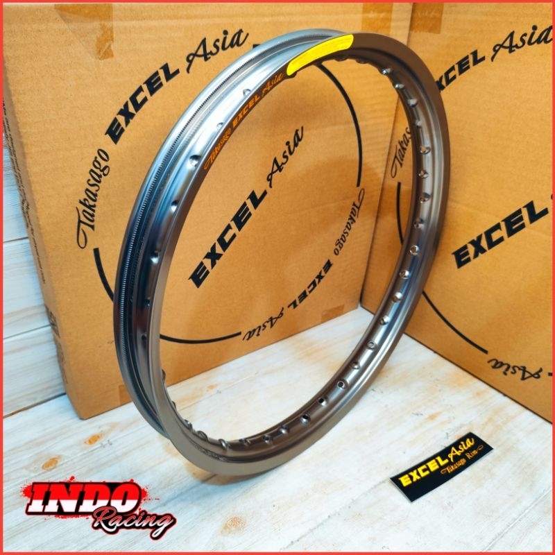 Velg Takasago Excel Asia Ring 17 Ukuran 140 Warna Titanium Velg Takasago Excel 36 Hole Titanium