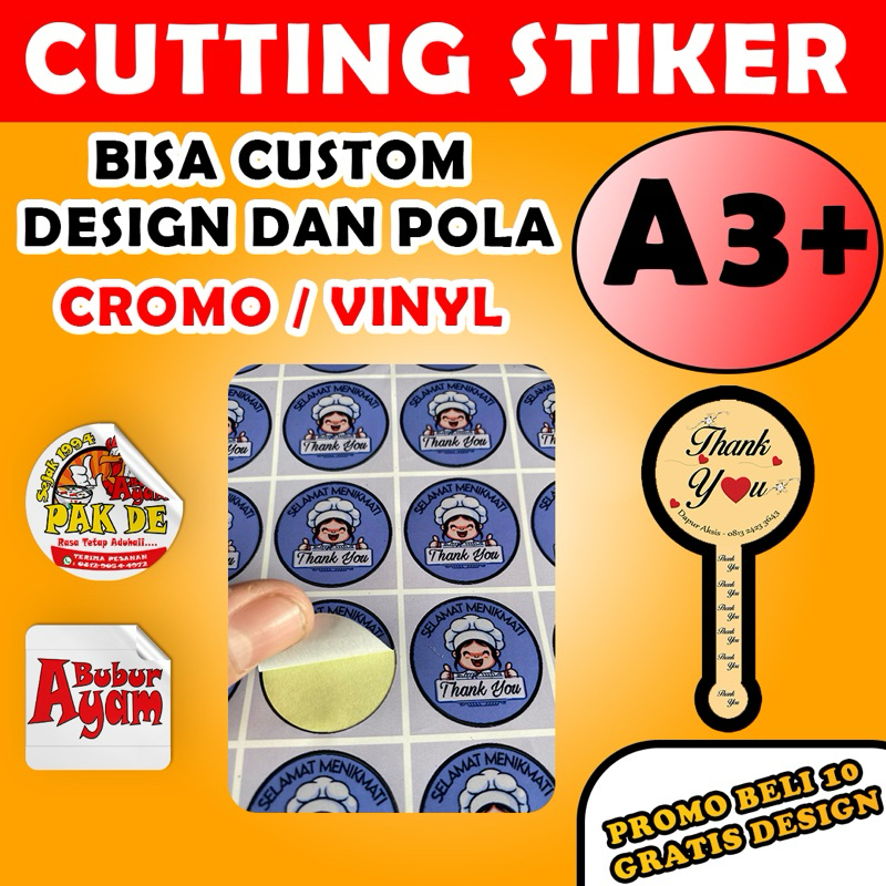 

CUTTING STIKER A3 VINYL/CROMO MURAH DAN CEPAT!!FREE DESIGN