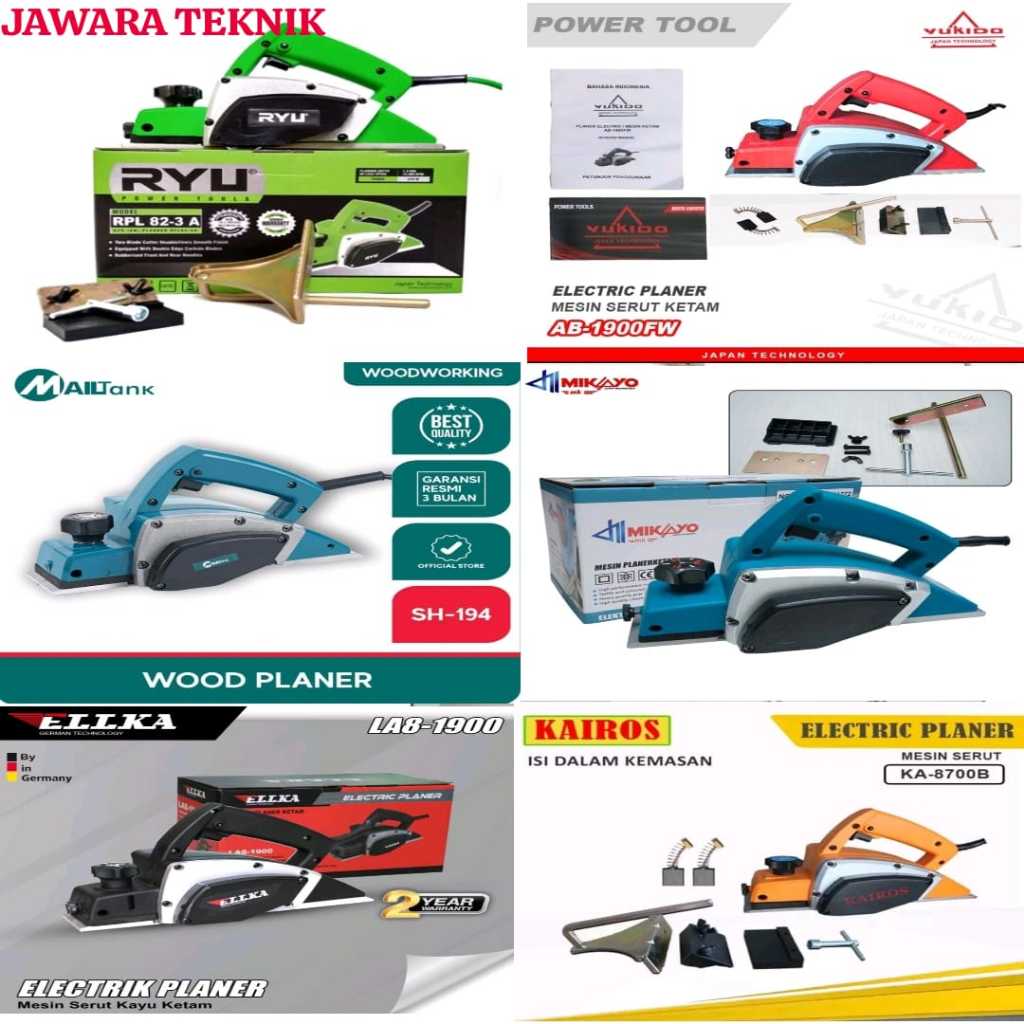 MESIN PLANER KETAM SERUT KAYU ORIGINAL BERGARANSI RESMI Mesin Pasah Sugu sekap serut kayu listrik