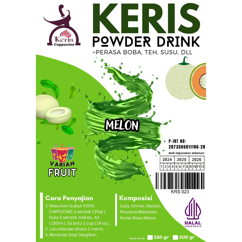 

Melon Serbuk Minuman Kemasan 500 gr