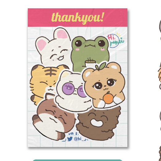 

sticker set ilustrasi animal sebong