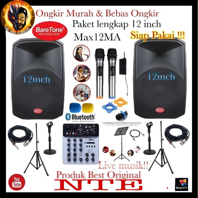 Paket Sound system 12 inch Live musik indoor dan outdoor super Power