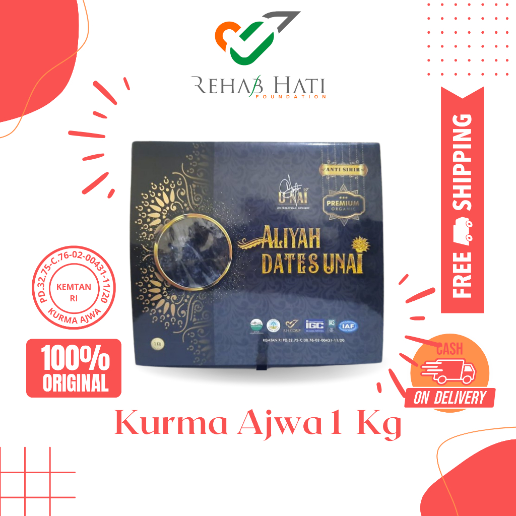 

Kurma Ajwa Aliyah Madina Unai Original 1kg